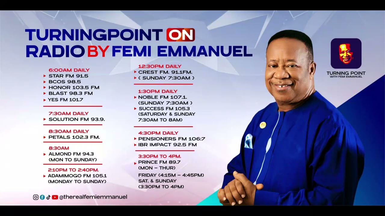 Turning Point with Femi Emmanuel on Radio || 22nd January || TPGF
