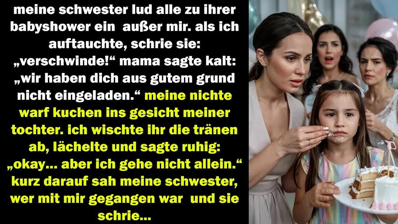 meine schwester schrie mich bei ihrer babyshower an – doch ich ging nicht allein aus dem raum