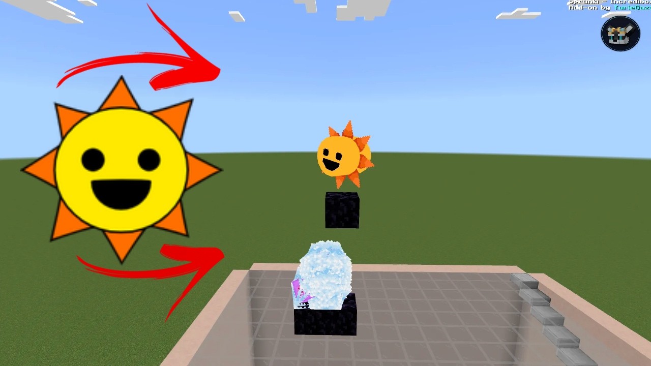 I showed a lot of Sprunkis and then blew them up with an End Crystal.