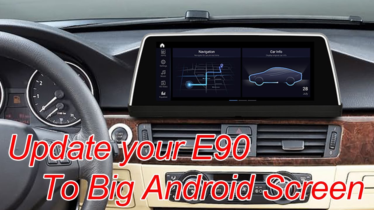 Установите вертикальный дисплей Android 11 10,25 дюйма для вашего BMW E90 CIC