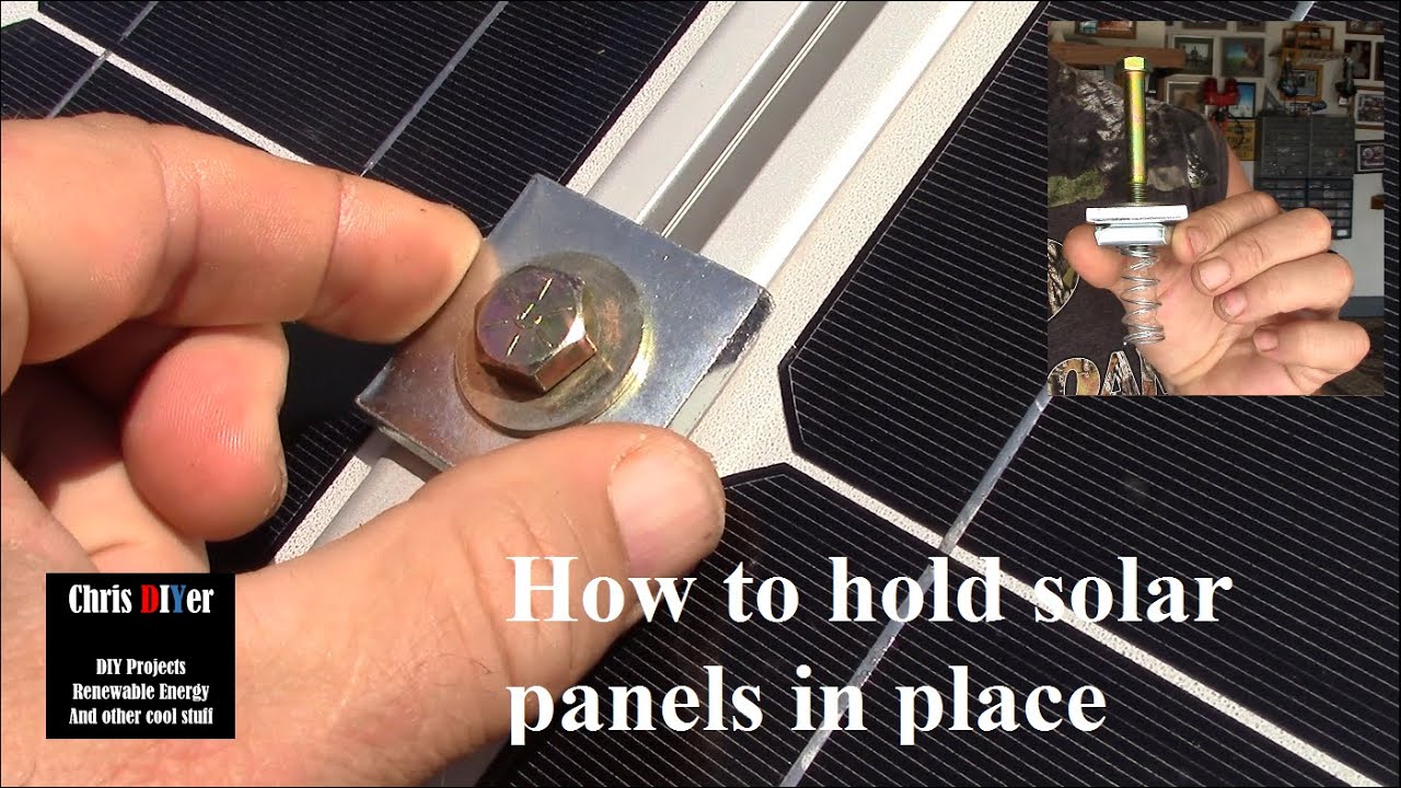 How to mount solar panels with Superstrut flat washers, spring nuts, 3/8