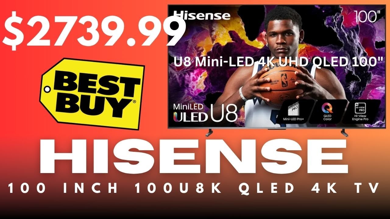 Hisense U8K 100 Inch Mini-LED QLED TV | Monster Screen Reviewed! Is it Worth $2739.99 | Best 100