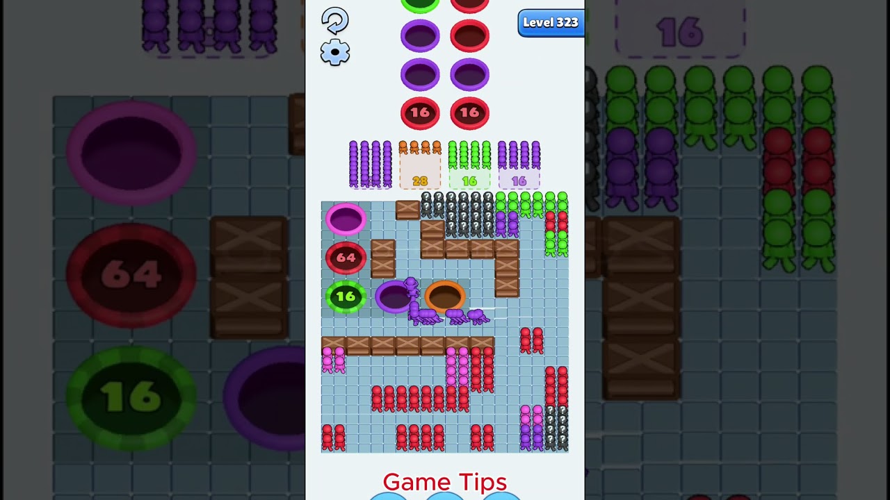 Hole People New level 323 Solution Walkthrough