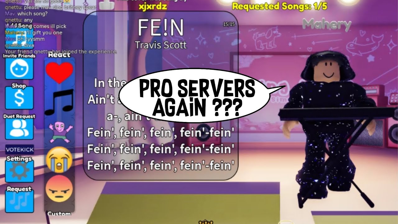 singing in PRO SERVERS on Roblox Sing It: Karaoke Battles 2🎤🎹