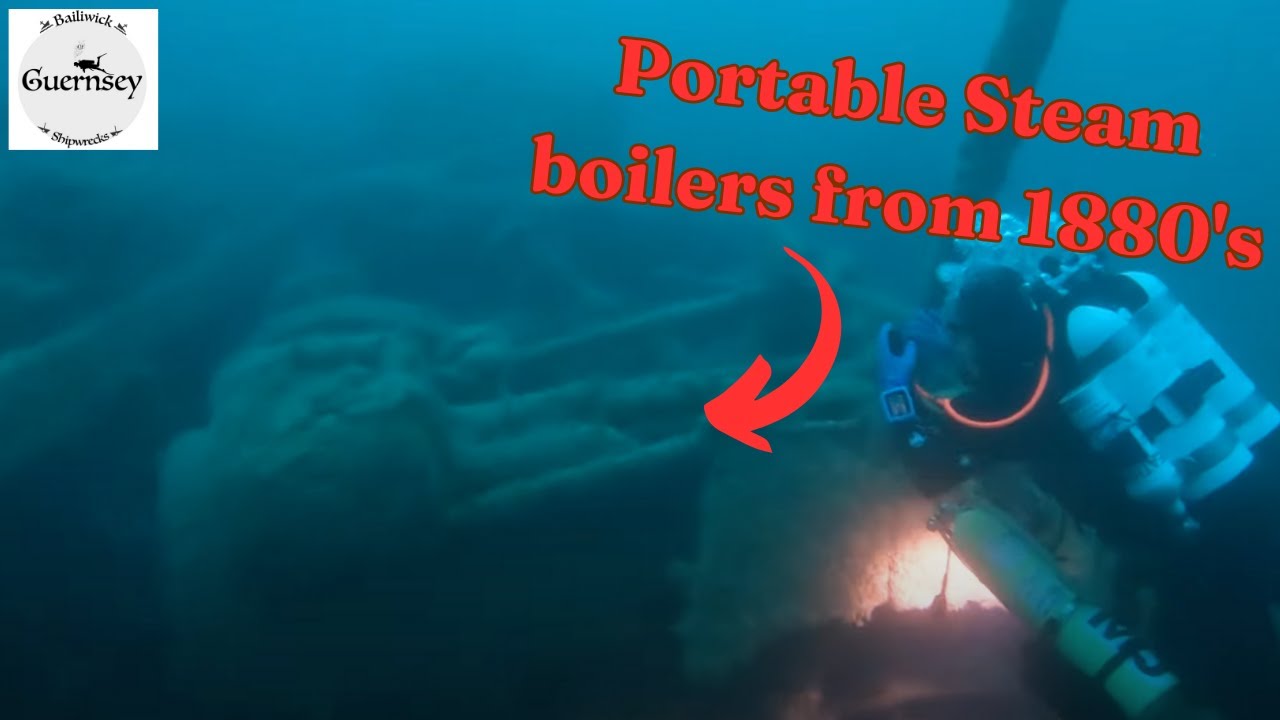 The Virago shipwreck | Alderney Race #tide #scuba #deepdive  #shipwreck #steamengines #goprohero10