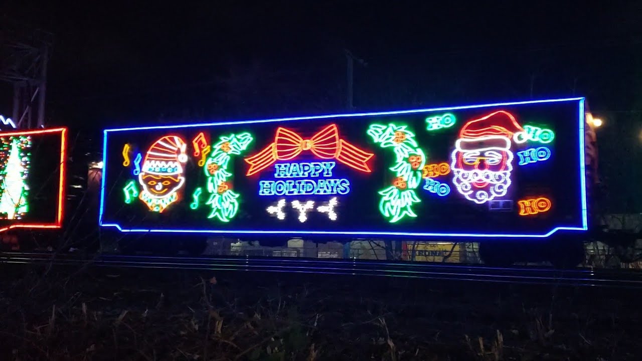 NIGHT TRAINS 2024 CPKC Holiday Train at De Maisoneuve Bike Path in Montreal West