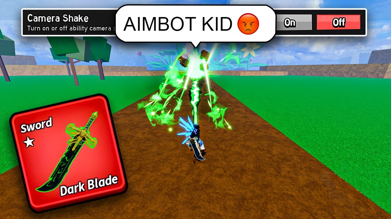 DARK BLADE with OFF SCREEN SHAKE is INSANE... | Blox fruits PVP