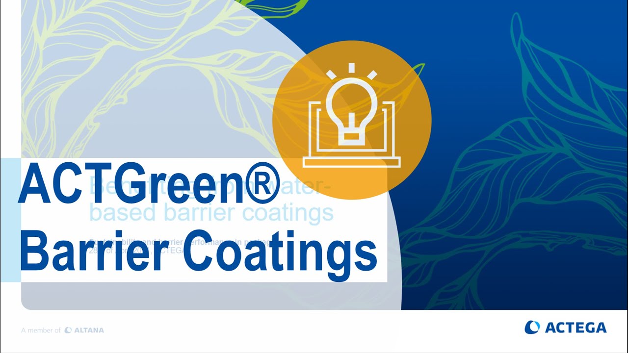 ACTEGA WebSeminar - Benefiting from water-based barrier coating solutions in packaging