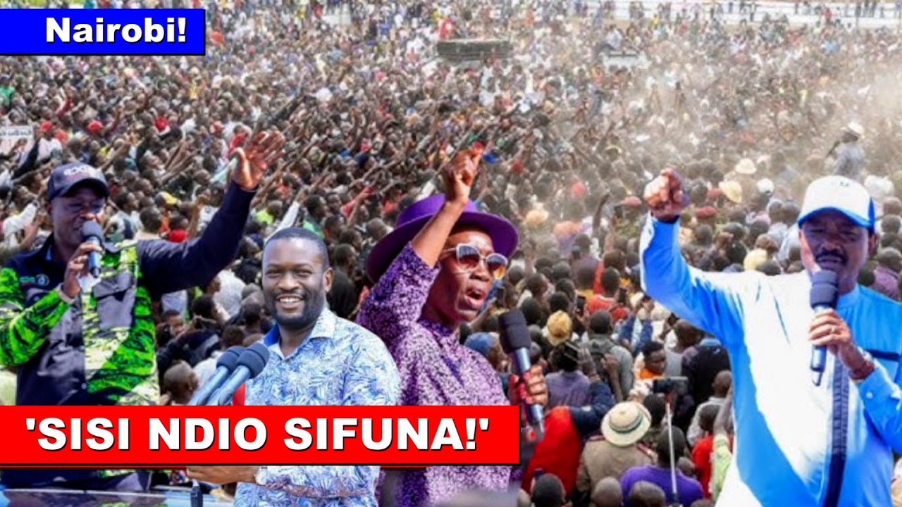 Ruto heart attack as Gachagua and united opposition hold Mega Rally in Nairobi with Sisi ndio Sifuna