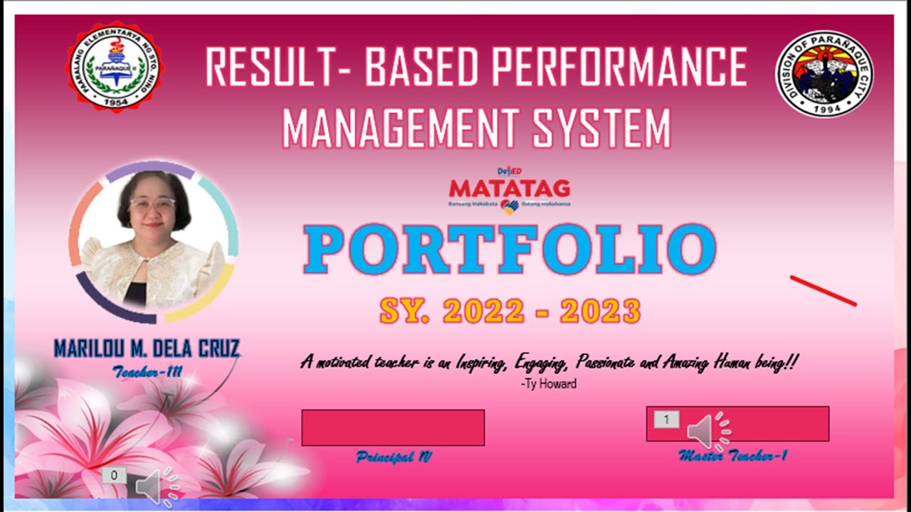 RESULTS- BASED PERFORMANCE MANAGEMENT SYSTEM (RPMS) 2023