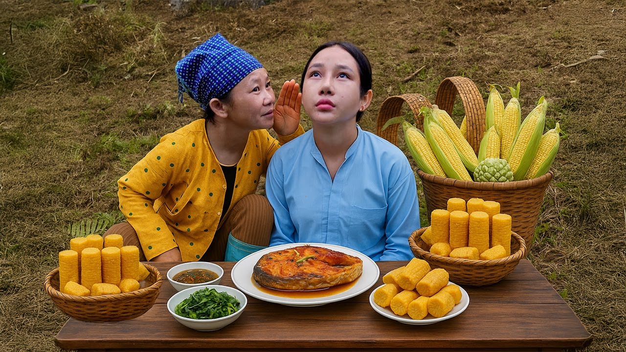 How to Make Corn Snack Cake to Sell at The Market - Village Life - Pet Care | Hoang Thi Mai