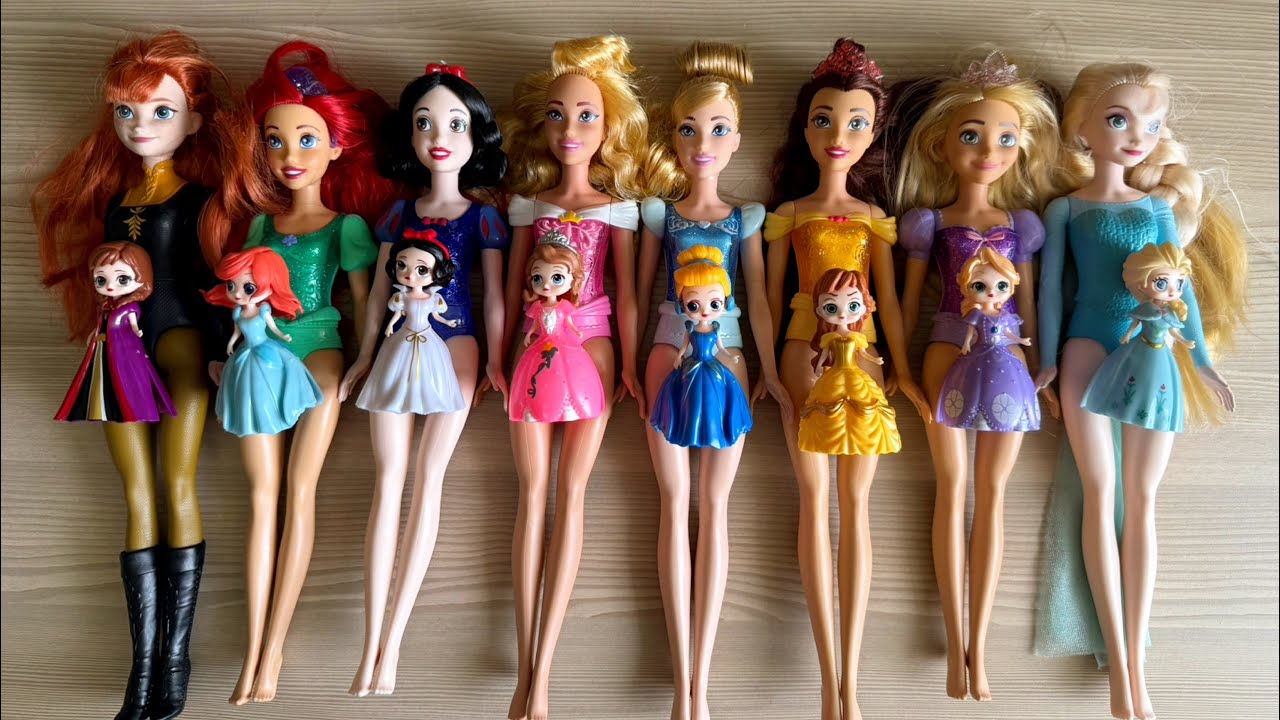 Mattel Disney Princesses Dress up Ariel, Rapunzel, Belle, Tiana, Sindirella, Mulan DIY 