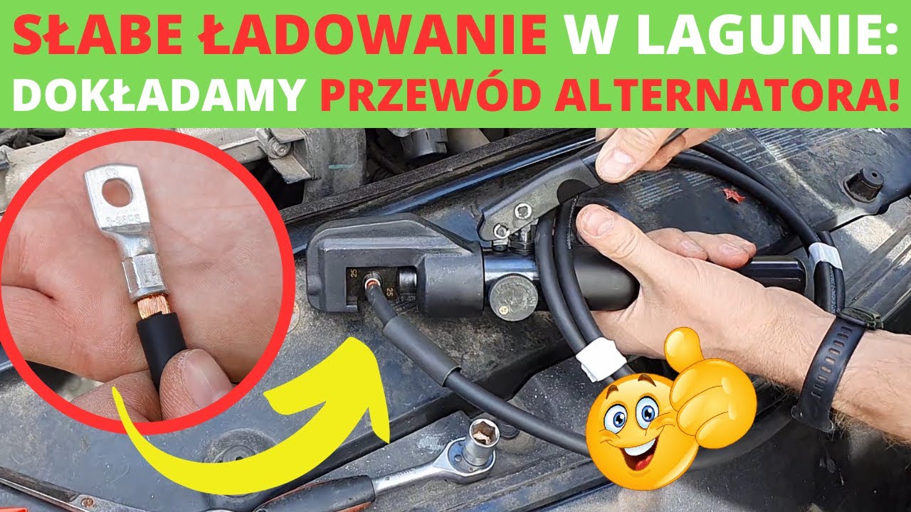 Słabe ładowanie Renault Laguna II - słabe ładowanie więc dokładamy przewód ładowania od alternatora!