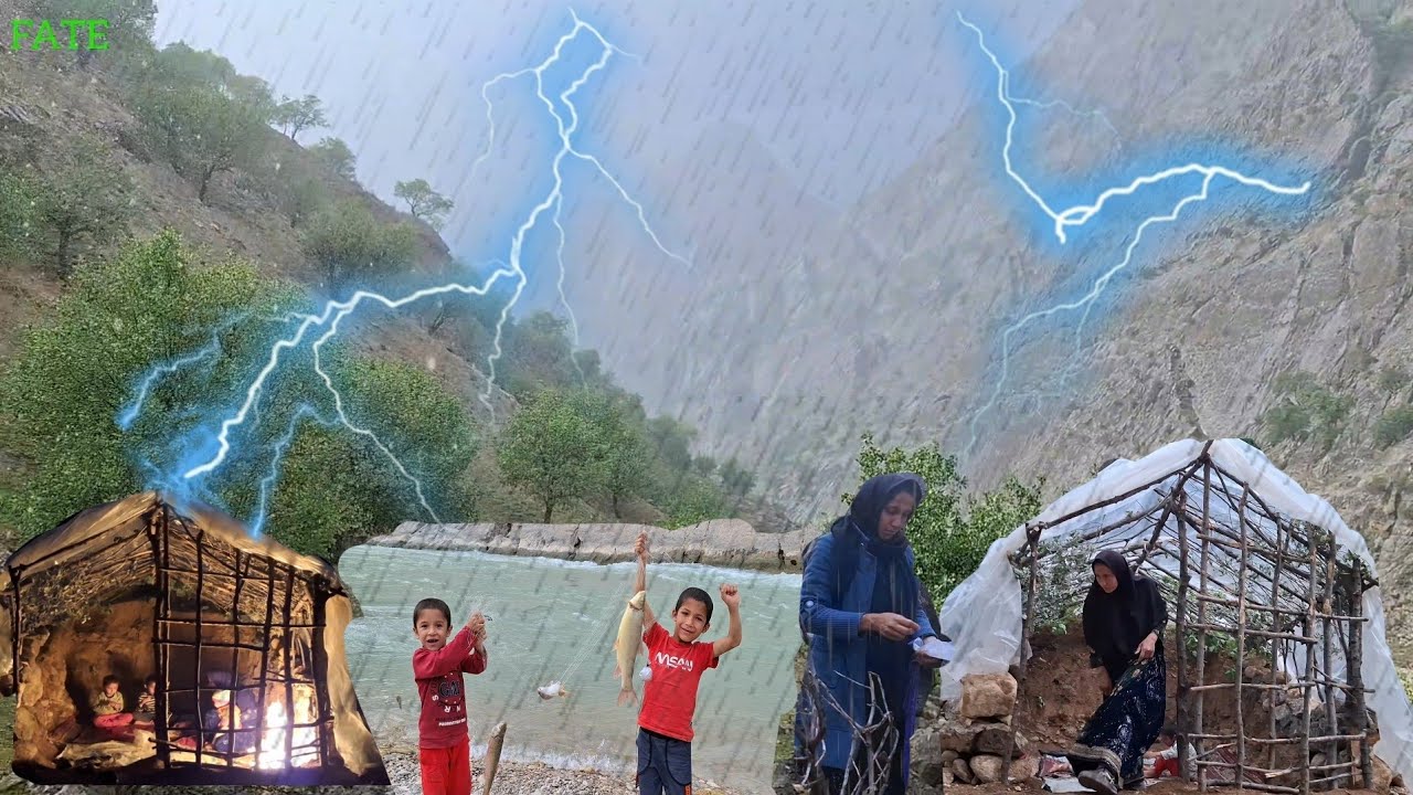 Manijeh's hard and brave lifein the mountains building a shelter in the heart of Iran's wild nature!