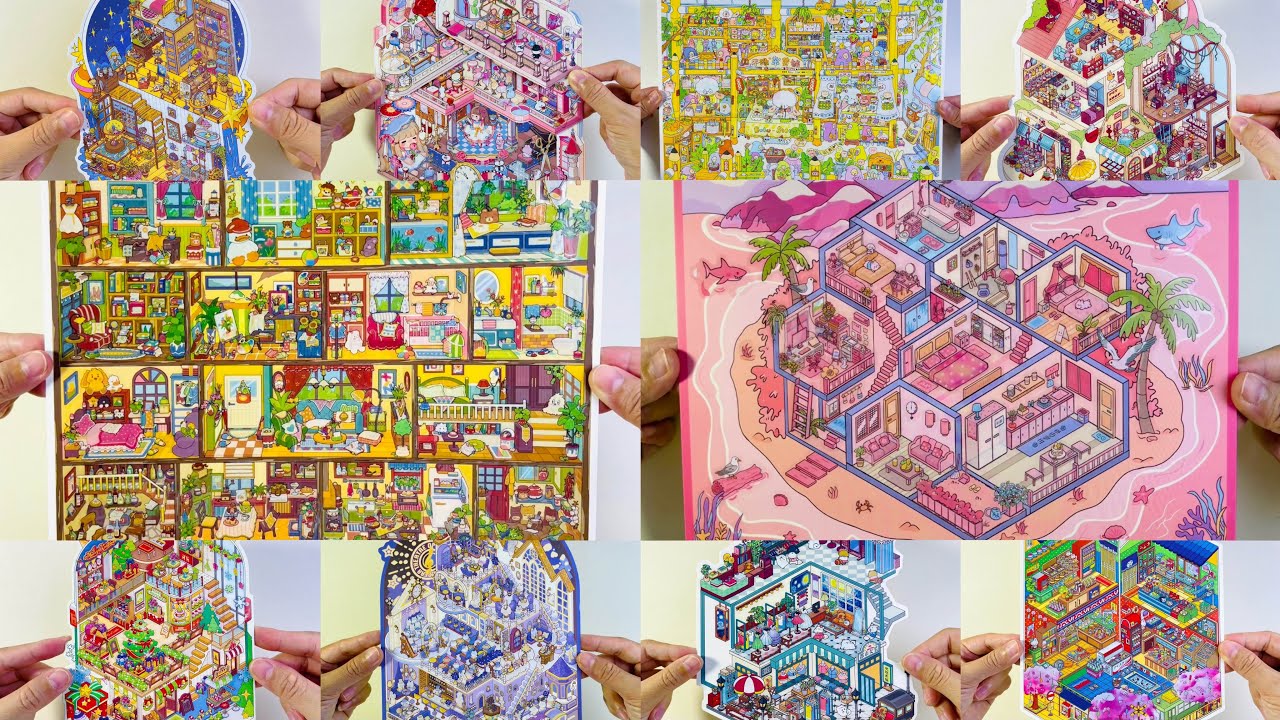 [ASMR]DIY 71 kinds of scene stickers