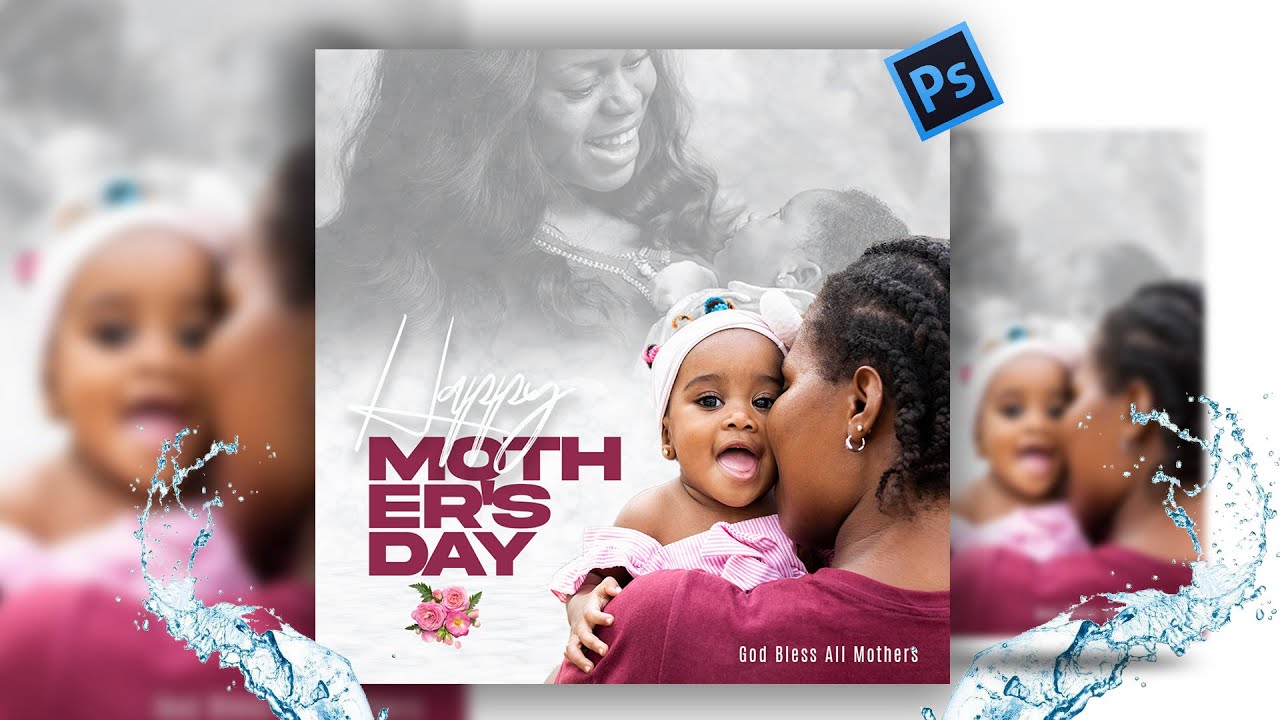 QUICK & CREATIVE MOTHERS DAY FLYER DESIGN I PHOTOSHOP