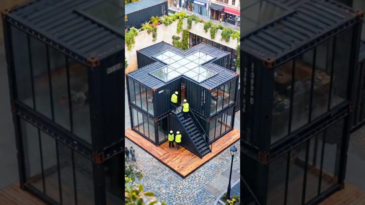 Il ristorante container in stile Wabi-Sabi &egrave; molto popolare #containerbar #containercafe #fyp #fo...