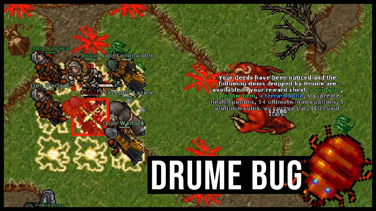Wielokrotny loot z Drume | BUG - TIBIA