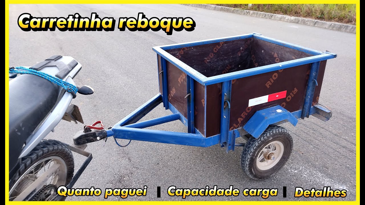 Carretinha, carrocinha do material de construção, engate, reboque, carroceria, remolque, serralheria