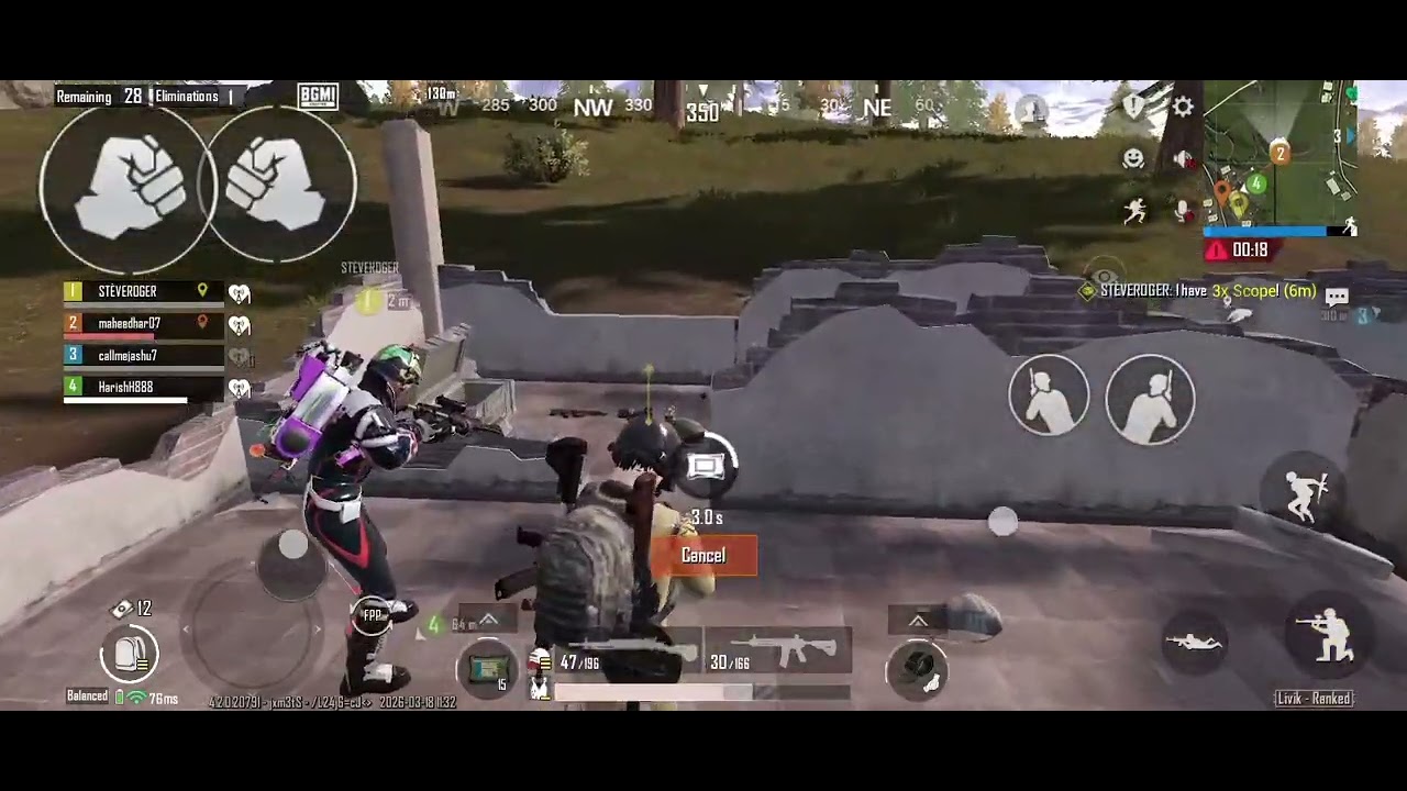 Playing rank with my elder brother in pubg
