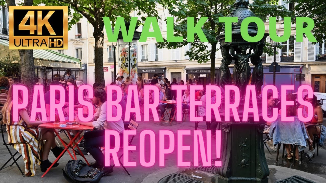 [4K] Paris bars and terraces reopens (edited): walk in the very city center (1st arrondisment)