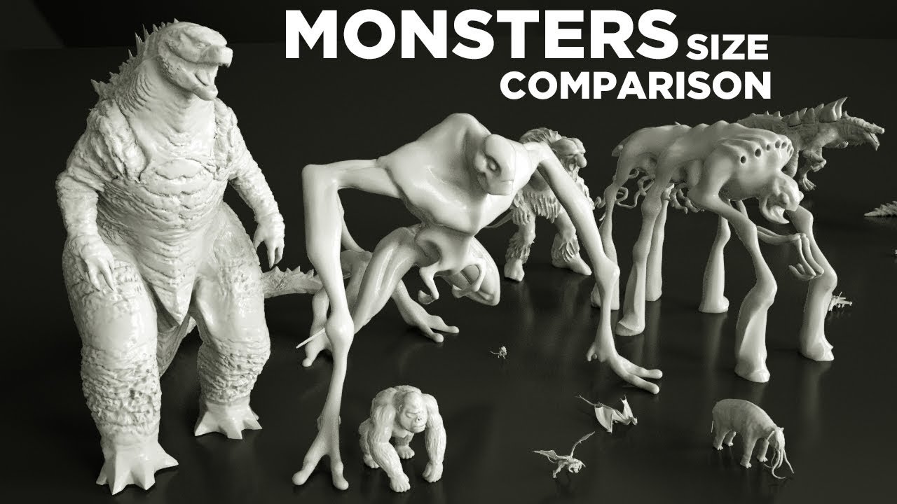 (Movie) MONSTERS Size COMPARISON 👹 3D Animation