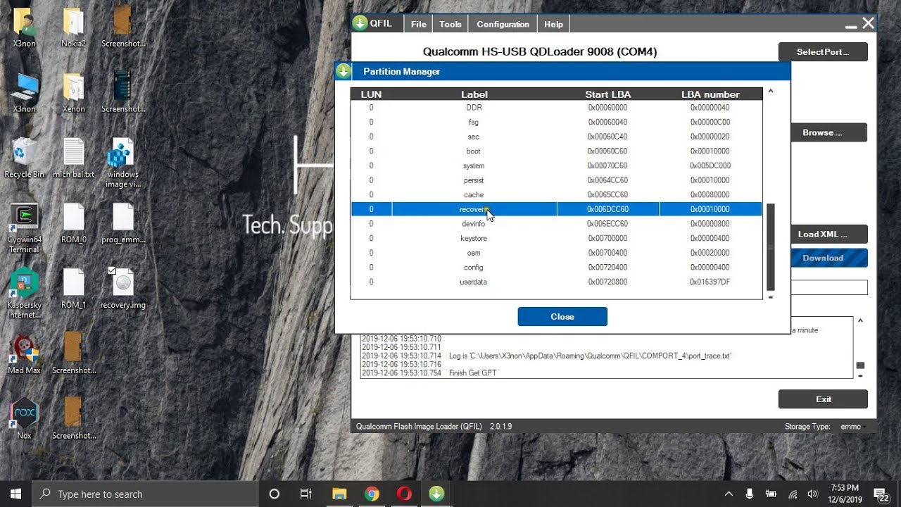 How to use QFIL to flash to a single partition on Qualcomm