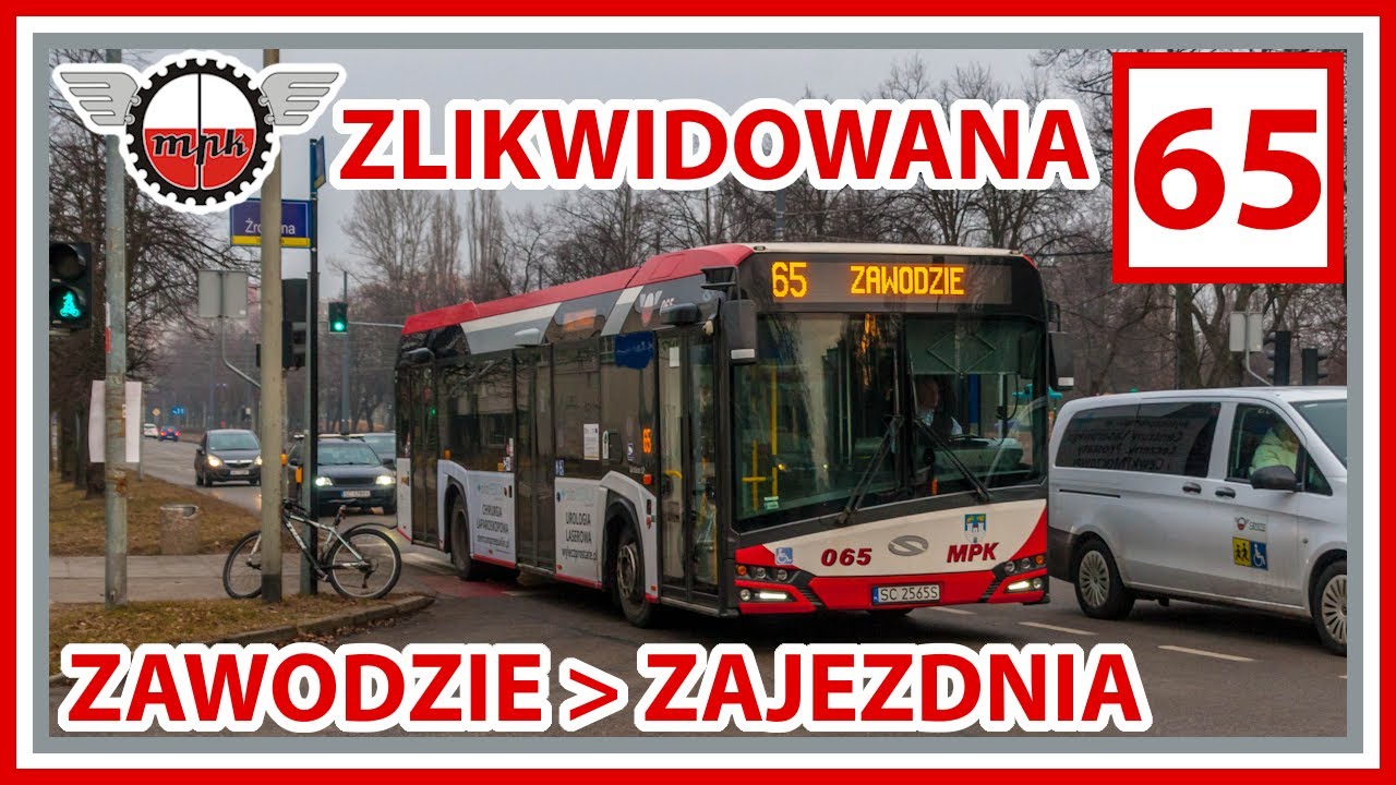 ZLIKWIDOWANA linia 65 | cała trasa w Solarisie Urbino 12 IV #065 | widok z przodu pojazdu