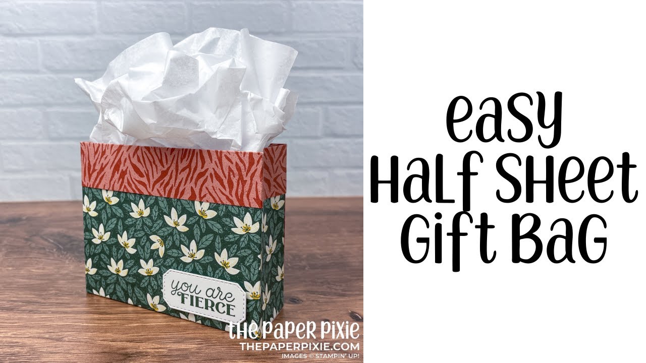 Easy Half Sheet Paper Gift Bag Tutorial