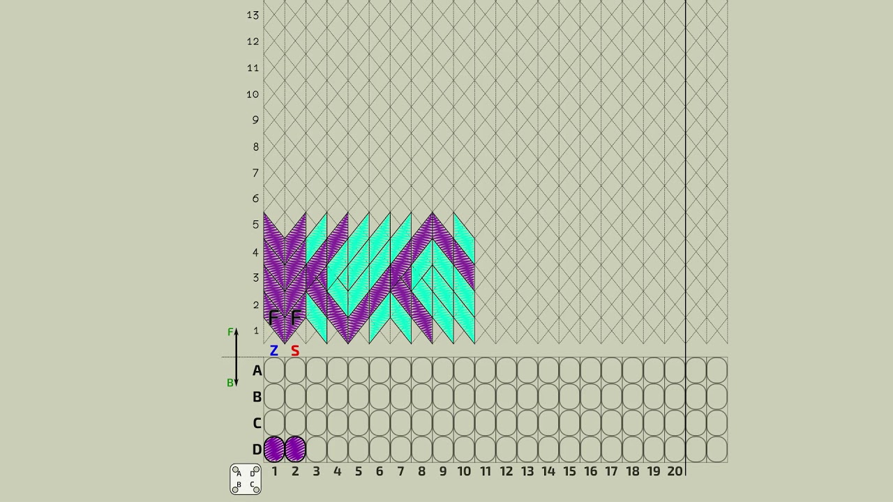 Tejiendo Cardweaving 6 - Patrón de Birka 1
