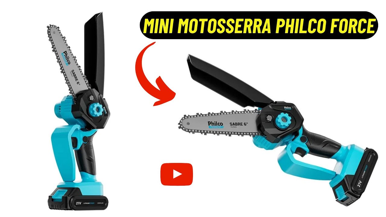 MAIS UM LANÇAMENTO / Mini Motosserra Philco Force - PMM216 3000 RPM 7 Acessórios