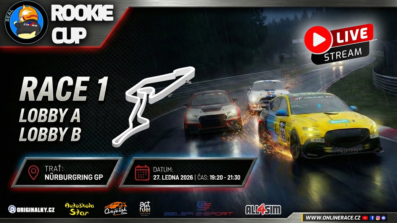 CORG LIVE: Rookie Cup 2026 – Závod 1 | Nürburgring GP (GT7)