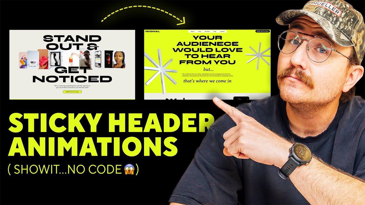 Creating a Sticky Header Animation on Showit Without Coding