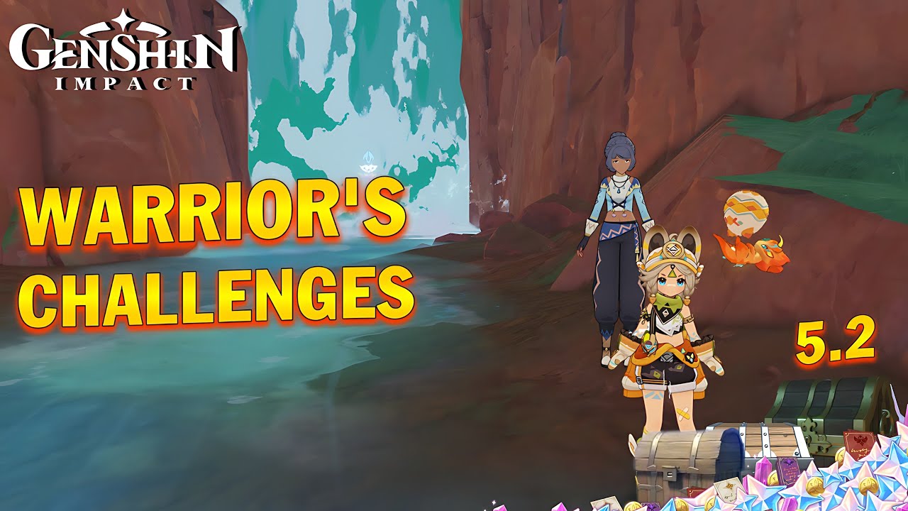 All 3 Warrior's Challenges "Masters Of The Night - Wind" | Natlan | Genshin Impact 5.2 