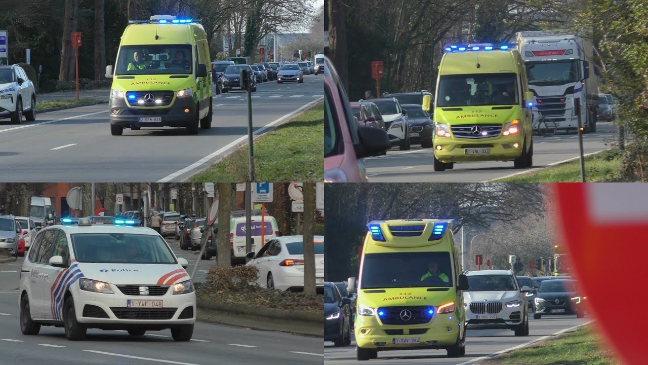 (Luchthoorn) Verschillende ziekenwagens mug Politie met spoed in Turnhout