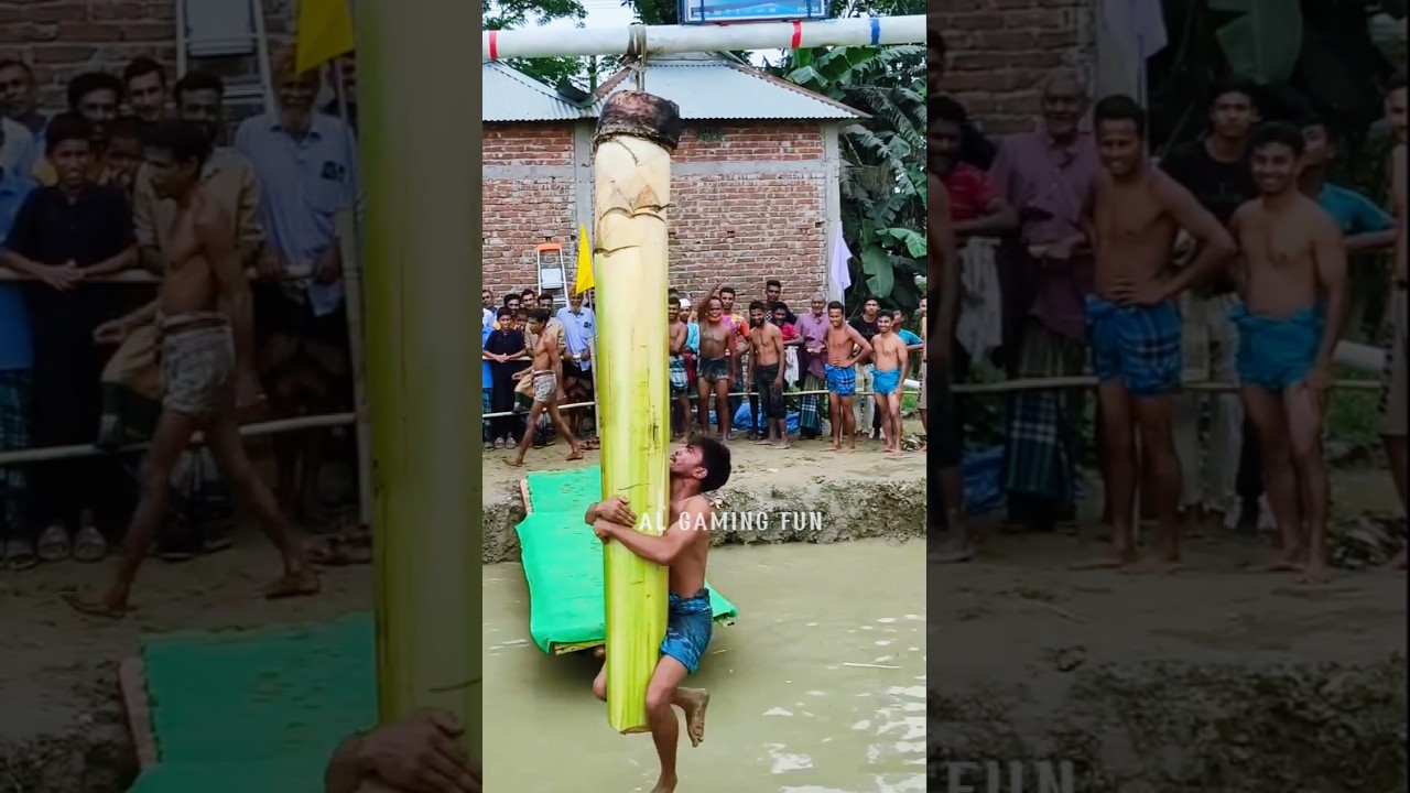 Ultimate Banana Balance Challenge in VillageCrazy Village Water Balance Game#Short #VillageChallenge