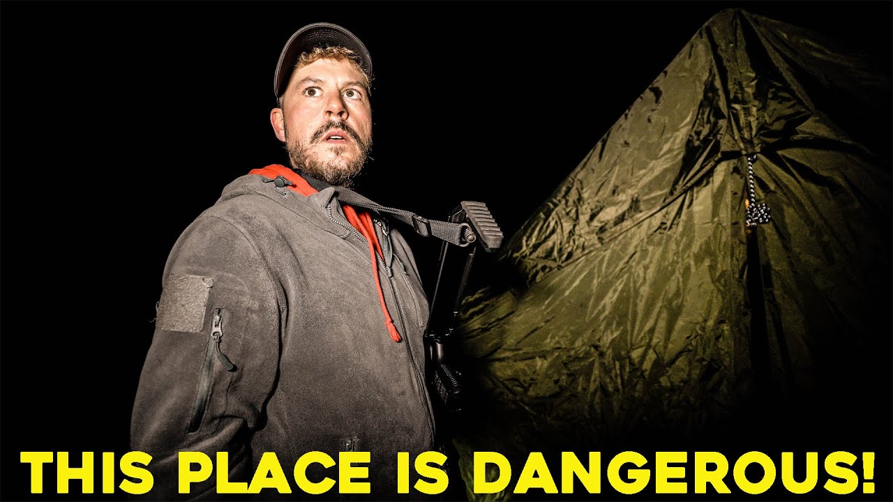 (WE WERE IN DANGER!) TERRIFYING 48 HOURS HOT TENT CAMPING IN THE MOST HAUNTED WOODS