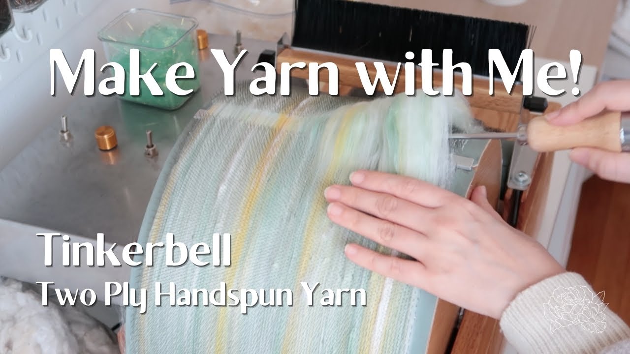 🧚 TINKERBELL 🧚 Blending Fibers & Spinning Yarn Jumbo 2 Ply Art Yarn for Weaving - ASMR & Relax Music