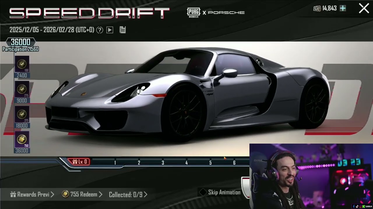 تربون فتح السيارة الجديدة PORSCHE واللبسه ببجي موبايل