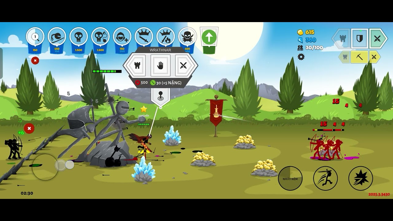 trò này tên là stick war saga nhé , ai muốn tải thì thử nhé