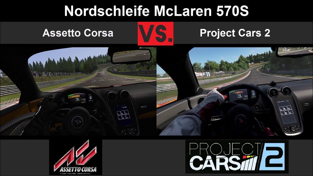 Project Cars 2 VS. Assetto Corsa | Comparison @ Nordschleife Gameplay in VR