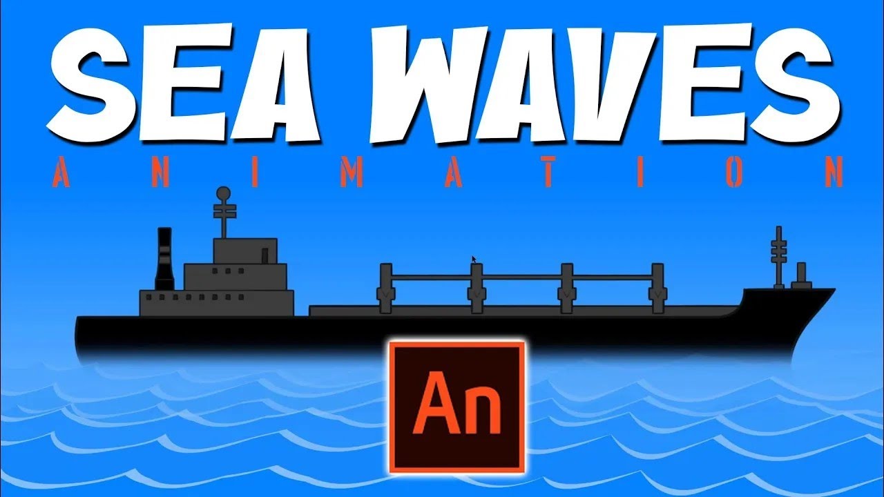 Learn 2D Visual Effects Animation in Adobe Animate | Tutorial 04   Sea Waves Animation