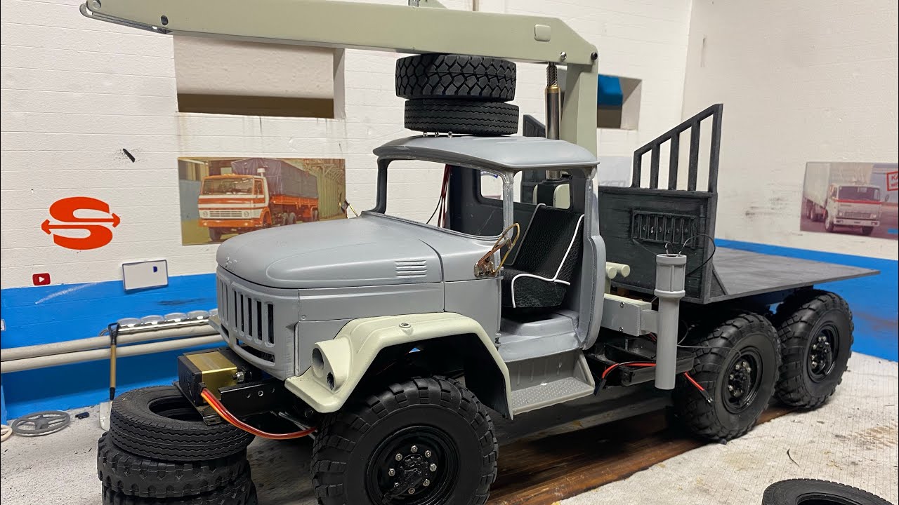 Зил 131 манипулятор zil 131 rc crane 1:12 cross rc fahrgestell