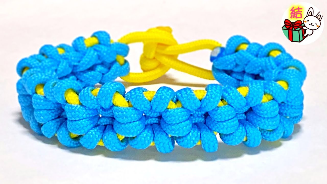 パラコードで花のブレスレットの編み方①　Paracord Flower Bracelet ／ 結び方ナビ 〜 How to tie 〜