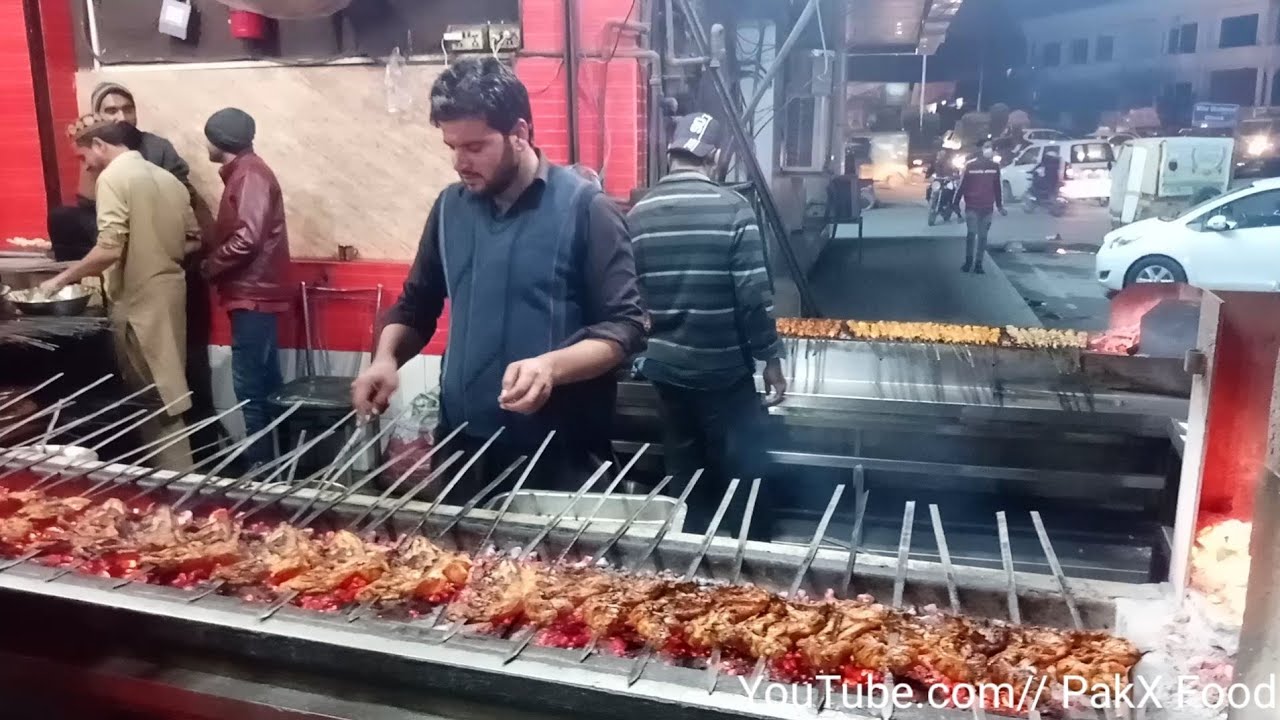 Hot and spicy Restaurant Rawalpindi - spicy chicken Tikka Botti and seekh Kabab street food Pakistan