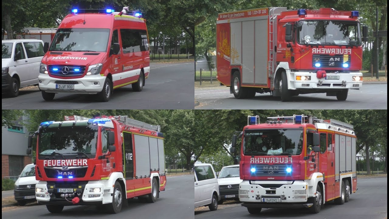 Werkfeuerwehr Henkel D&uuml;sseldorf - ELW1, PTLF4000-1, HLF20-1, RW-TUIS-1, PTLF4000-2