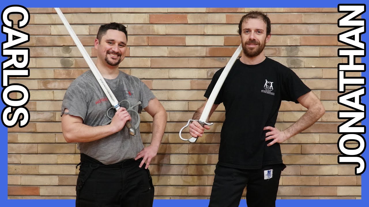 Sabre Vs sidesword - HEMA sparring - Carlos VS Jonathan