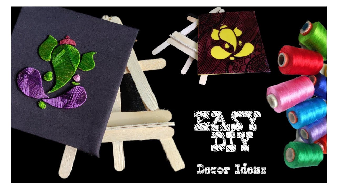 Easy DIY Thread Art | Ganesha wall/desk decor ideas| Handmade Gift ideas| Ganesh Chaturthi Special
