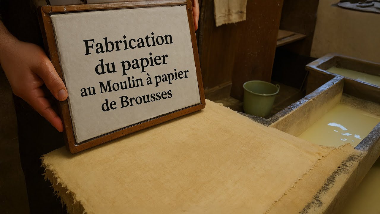La fabrication du papier au moulin à papier de Brousses