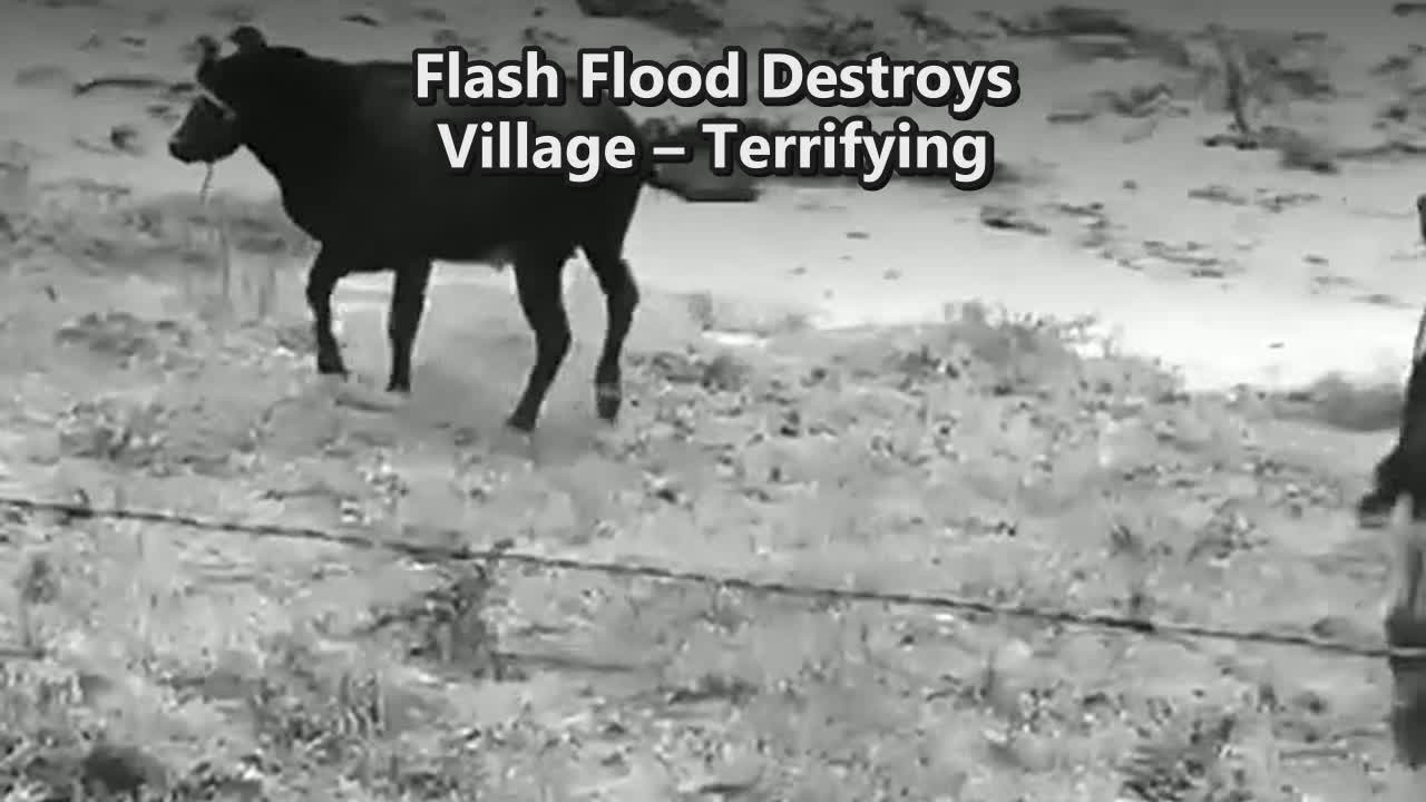 Flash Flood Destroys Village &ndash; Terrifying Raw Footage Caught on Camera